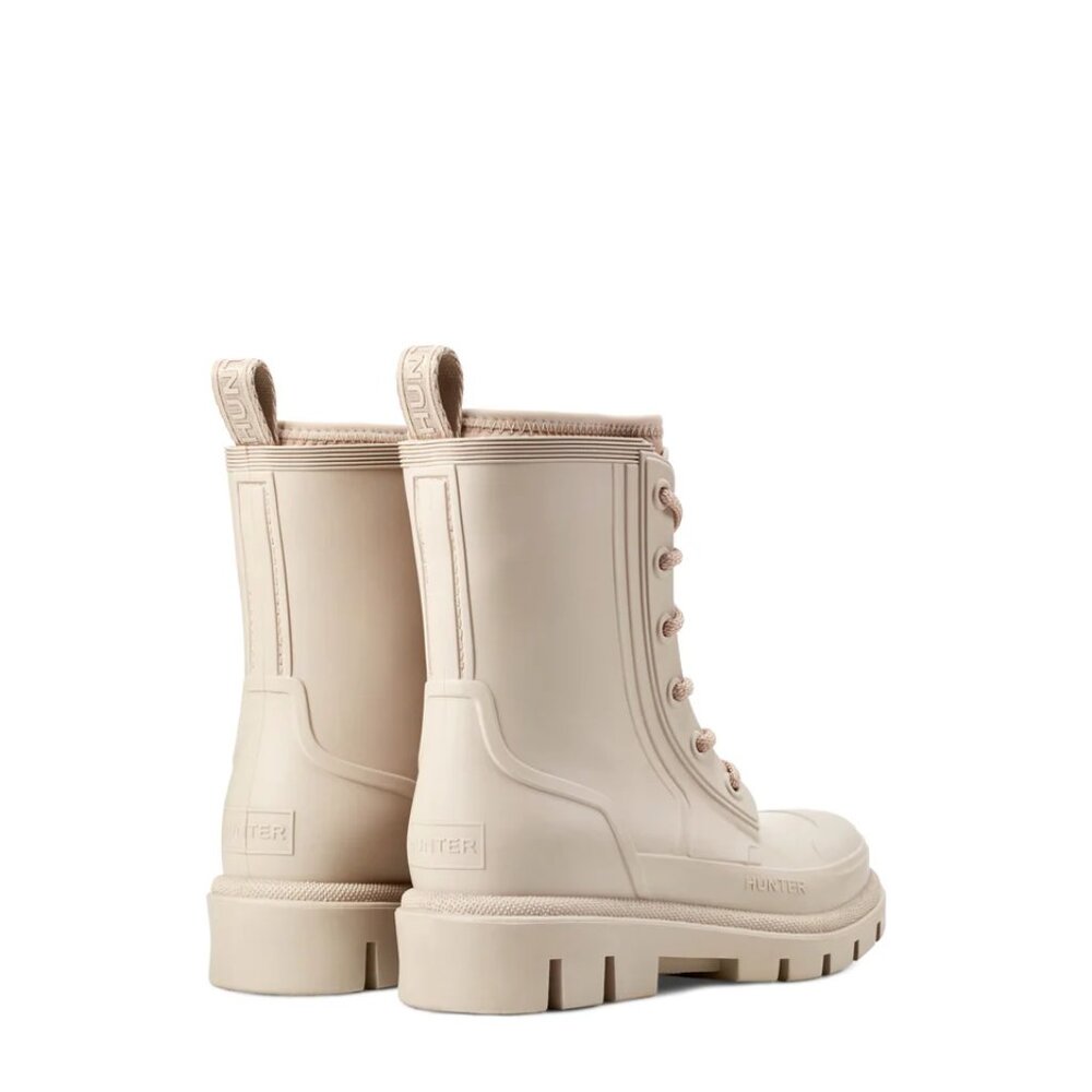 Hunter Women's Diana Waterproof Lace-Up Rain Boots in Medium Natural - Picture 11 of 12